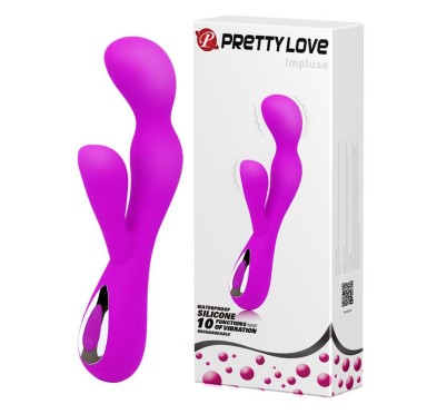 Wibrator z masażerem łechtaczki gspot 19cm 10 tryb